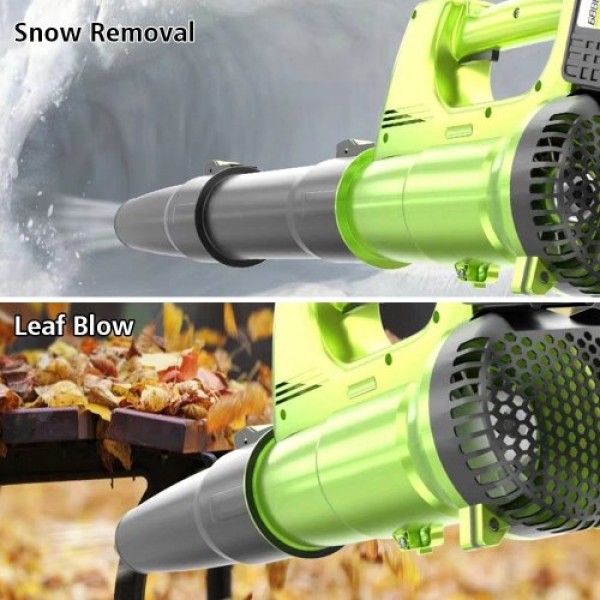 Cordless Leaf Blower with 21V Battery Charger Variable Speed Lightweight for Lawn Care Snow Blowing and Cleaning Debris and Dust