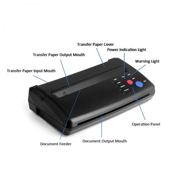 Stencil Machine Portable Tattoo Transfer Machine Printer Drawing Thermal Stencil Maker Copier for A4 Tattoo Transfer Paper, Line