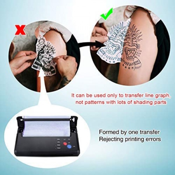 Stencil Machine Portable Tattoo Transfer Machine Printer Drawing Thermal Stencil Maker Copier for A4 Tattoo Transfer Paper, Line