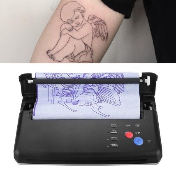Stencil Machine Portable Tattoo Transfer Machine Printer Drawing Thermal Stencil Maker Copier for A4 Tattoo Transfer Paper, Line