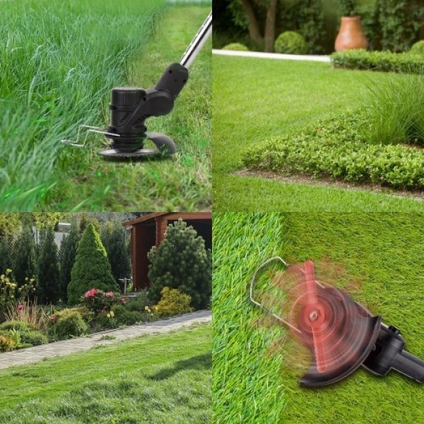 24V Telescopic Handheld Cordless Grass Trimmer Electric Lawn Mower 7500mAh Rechargeable Battery Fast Charger Multi Function Powe