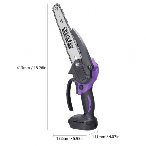 21V 8inch Portable Electric Pruning Saw Small Wood Spliting Chainsaw Brushless Motor One-handed Woodworking Tool for Garden Orch