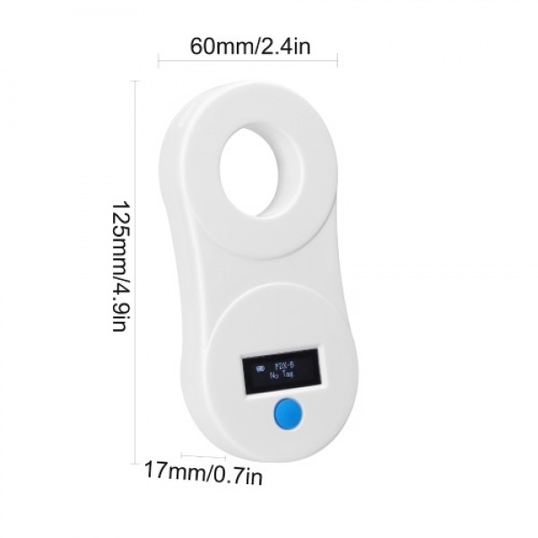 134.2KHz Animal Chip Scanner Handheld Portable Animal Chip Scanning Tool Poultry Pet Management Chip Scanner OLED Display for Ch