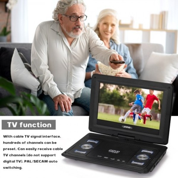 10.1inch High Denifition TV DVD Player Portable VCD MP3 MPEG Viewer with Game Handle and Compact Disc