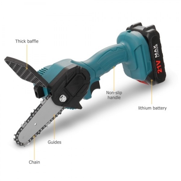 Portable Electric Pruning Saw Rechargeable Small Electric Saws Woodworking One-handed Electric Saw Garden Logging Mini Brushed E