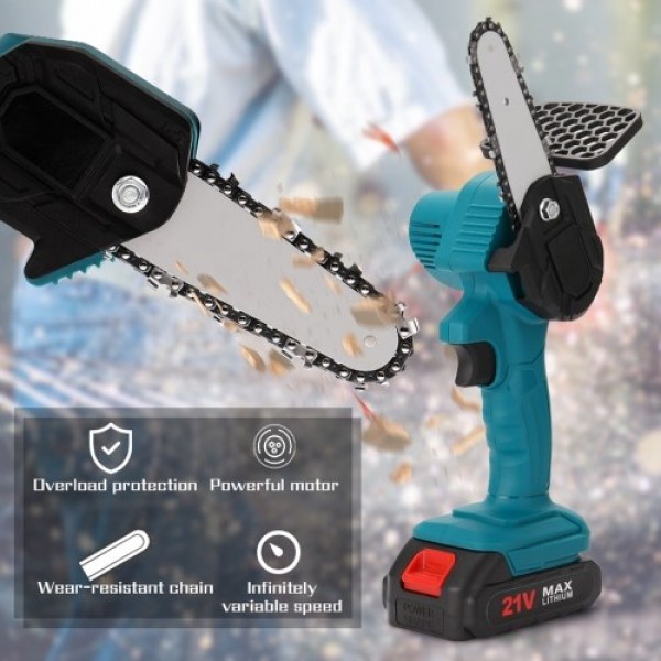 Portable Electric Pruning Saw Rechargeable Small Electric Saws Woodworking One-handed Electric Saw Garden Logging Mini Brushed E