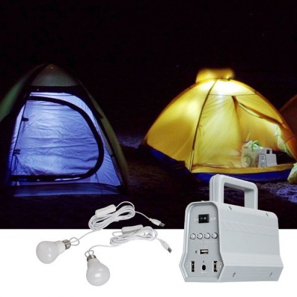 Portable Outdoor Solar Power Ligh System Outdoor Camping Travel Mobiles Solar Panel Bulbs Set Home Outdoor Intelligent BT Speake