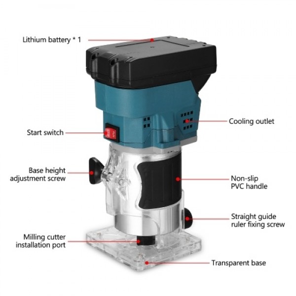 Multifunctional Woodworking Electric Trimming Machine Electromechanical Wood Milling Engraving Slotting Machine Wood Router