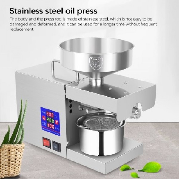 LTP333 610W Intelligent Stainless Steel Household Kitchen Commercial Oil Press Machine