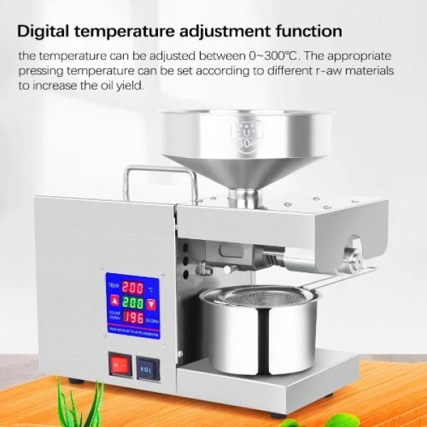 LTP333 610W Intelligent Stainless Steel Household Kitchen Commercial Oil Press Machine