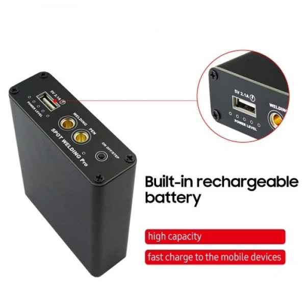 DIY Mini Spot Welder 5 Gears Adjustable Portable Handheld Spot Welding Machine Fast Charge Lithium Battery with Spot Welding Pen