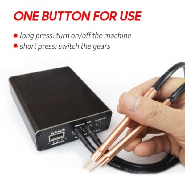DIY Mini Spot Welder 5 Gears Adjustable Portable Handheld Spot Welding Machine Fast Charge Lithium Battery with Spot Welding Pen
