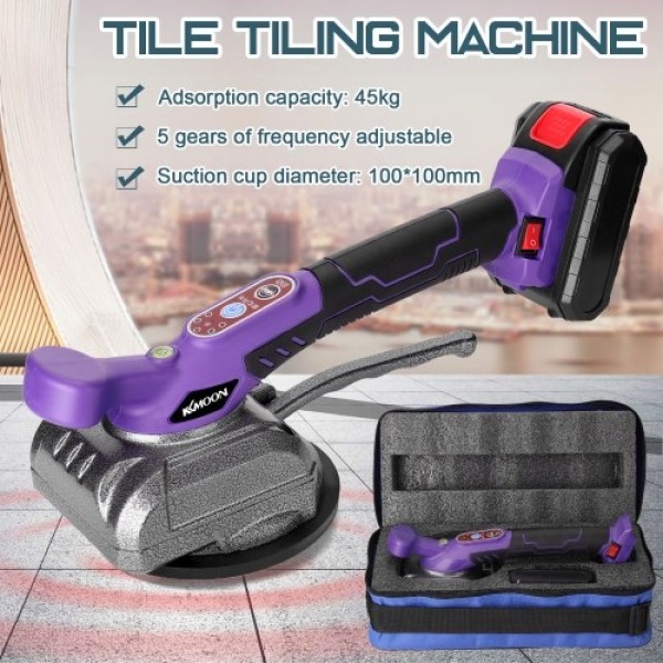 21V 45kg Adsorption Capacity Tile Tiling Machine Wall Floor Tiles Laying Vibrating Tool with 100*100mm Large Suction Cup