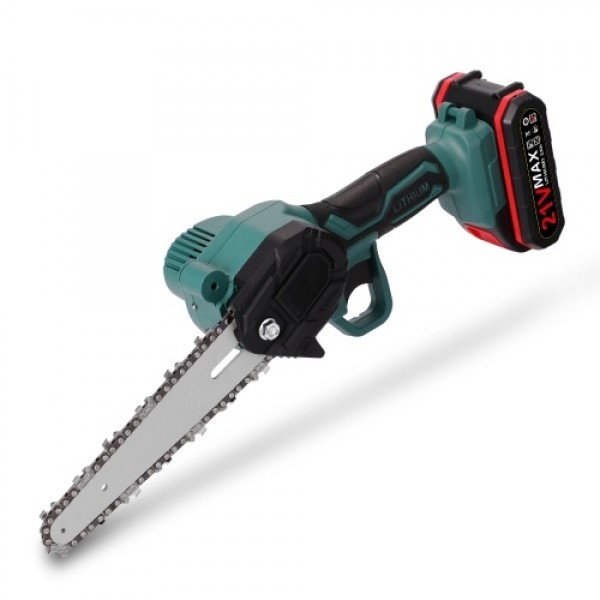 21V Two Battery Portable Mini Electric Pruning Saw Rechargeable Small Wood Spliting Chainsaw One-handed Woodworking Tool for Gar