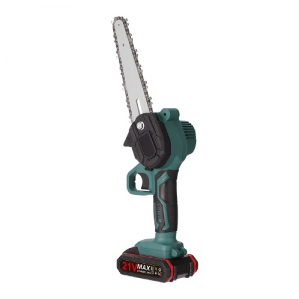 21V Two Battery Portable Mini Electric Pruning Saw Rechargeable Small Wood Spliting Chainsaw One-handed Woodworking Tool for Gar