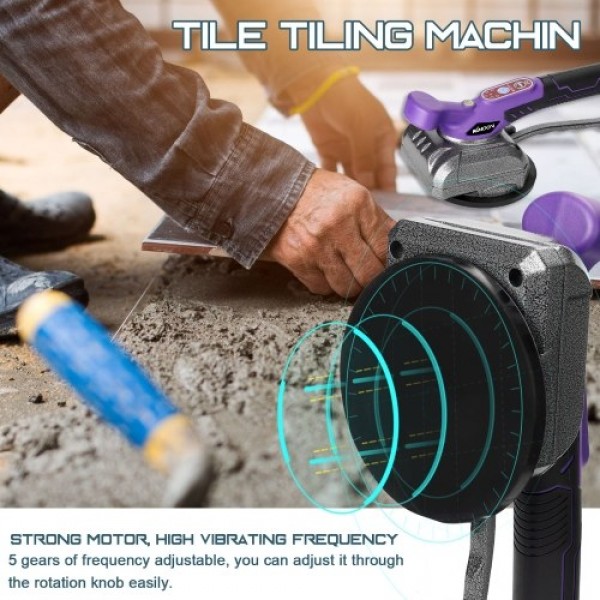 21V 45kg Adsorption Capacity Tile Tiling Machine Wall Floor Tiles Laying Vibrating Tool with 100*100mm Large Suction Cup