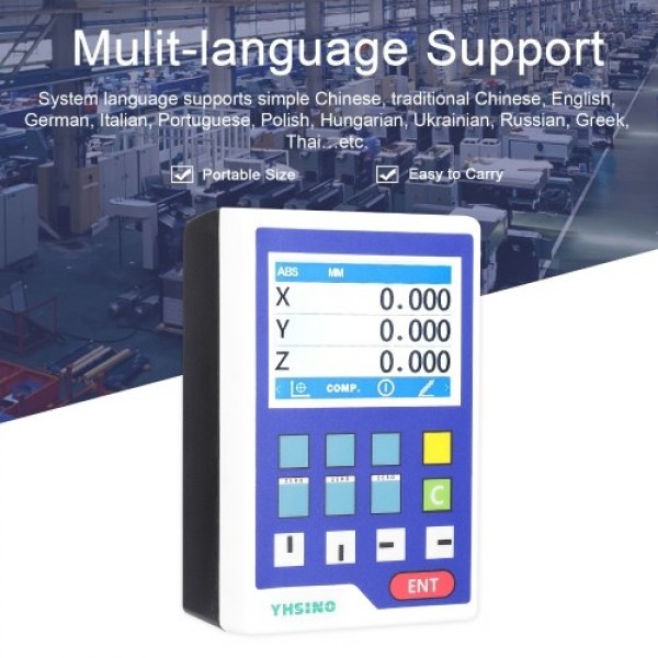 YH800-3A Portable Linear Encoder Multi-function Digital Readout Optical Position Measuring Instrument