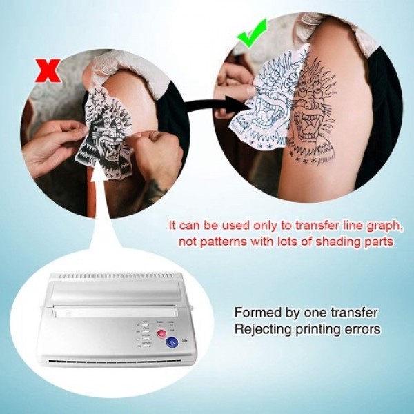 Tattoo Stencil Transfer Machine Printer Drawing Thermal Stencil Maker Copier Line Drawing Printing Copier Printing Line Art Tatt