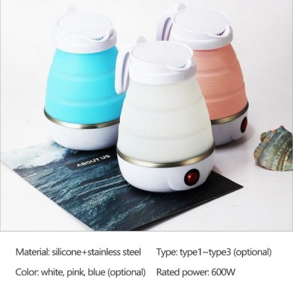 Mini Travel Winter Outdoor Portable Electric Kettle Foldable Kettles Food Grade Silicone Small Size Home Household Silicone Kett