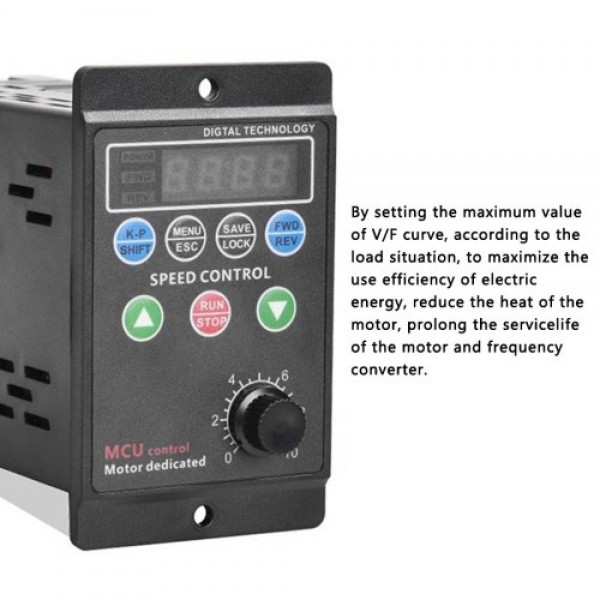 220 V Single-phase Input Three-phase Output Motor Driver Frequency Converter with Four-digit Digital Tube Display