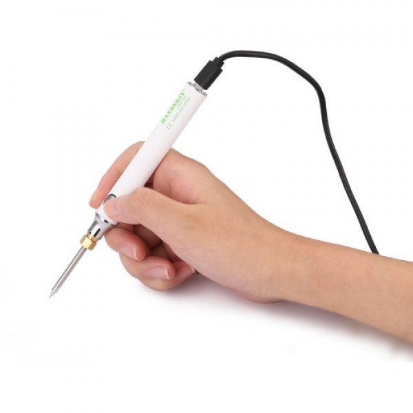 HANDSKIT USB Charging Soldering Iron 5V 8W Adjustable Temperature Electric Soldering Iron Kit with Soldering Stand Soldering Wir