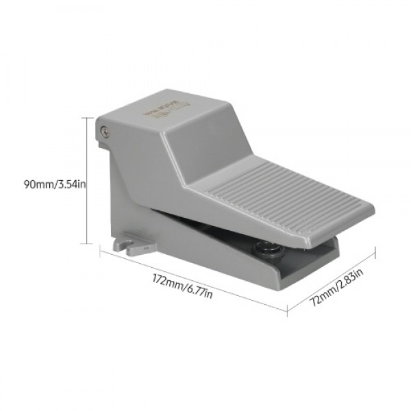 1/4-inch Pneumatic Foot Pedal Valve 5 Way 2 Position Pneumatic Air Flow Control Foot Press Valve Direct Drive Acting Type