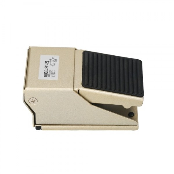 Pneumatic Foot Pedal Valve 1/4-inch Air Inlet &amp; Outlet 1/8-inch Exhaust 4 Way 2 Position Pneumatic Air Flow Control Foot Pre