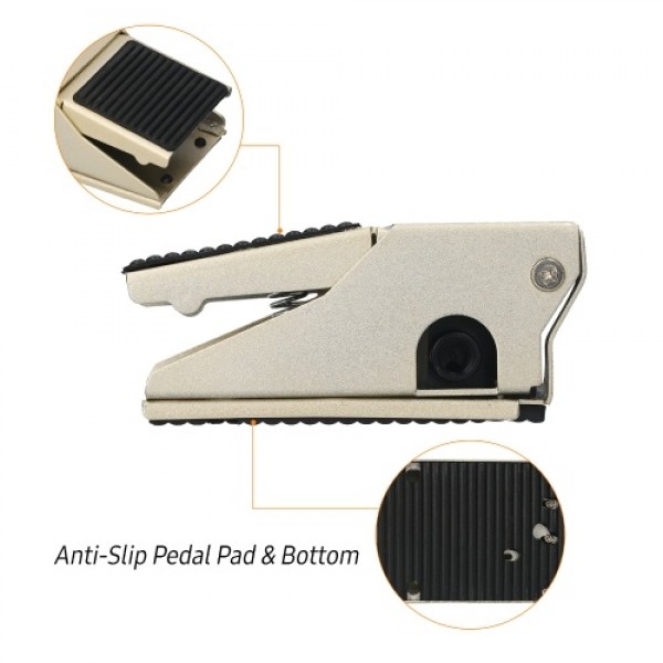 Pneumatic Foot Pedal Valve 1/4-inch Air Inlet &amp; Outlet 1/8-inch Exhaust 4 Way 2 Position Pneumatic Air Flow Control Foot Pre
