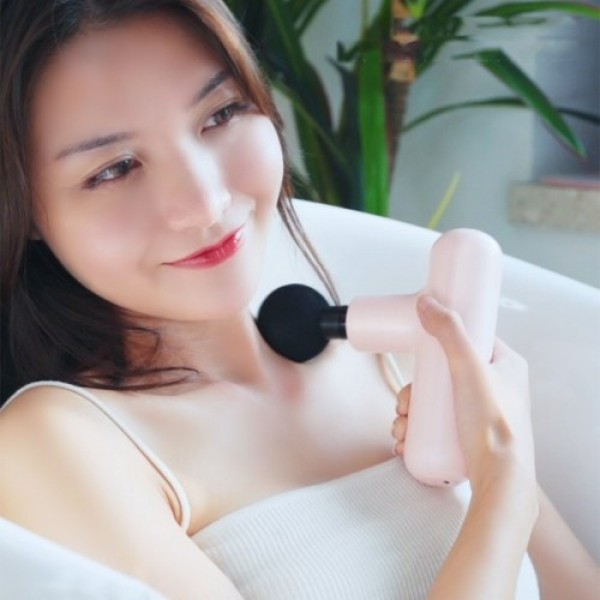 Mini Electric Massager Handheld Percussion Massager Muscle Massage Gun with 4 Massage Heads 4 Speed Level Rechargeable 2000mAh B