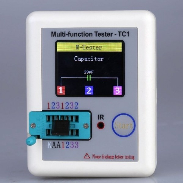 Colorful Display Transistor Tester Multi-functional TFT Backlight Didoe Triode Capacitance Resistor Detector