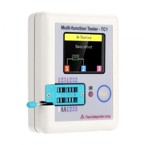 Colorful Display Transistor Tester Multi-functional TFT Backlight Didoe Triode Capacitance Resistor Detector