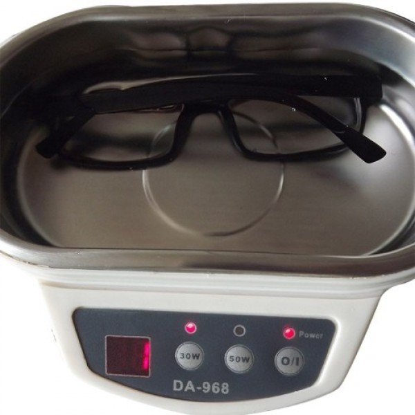 Intelligent Ultrasonic Cleaner Mini Household Ultrasonic Cleaning Machine Double Ultrasonic Vibration Clearing Machine 600ml Tan