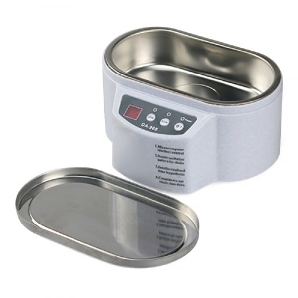 Intelligent Ultrasonic Cleaner Mini Household Ultrasonic Cleaning Machine Double Ultrasonic Vibration Clearing Machine 600ml Tan