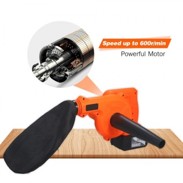 Cordless Leaf Blower Vacuum 21V 4.0 Ah Lithium Battery Powered Electric 2 in 1 Sweeper &amp; Vacuum for Clearing Dust Leaf Snow