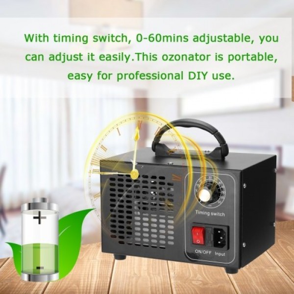 Portable Ozone Machine Generator Air Filter Purifier with Timing Switch Ozonizer Ozonator for Home Car Formaldehyde