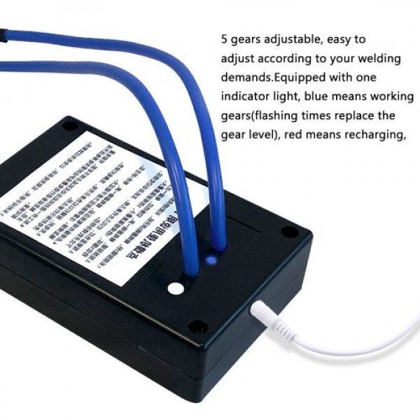 Portable 5 Gears Adjustable Mini Spot-welding Machine Use 0.1-0.12mm Nickle Sheet for Cylindrical Lithium Batteries