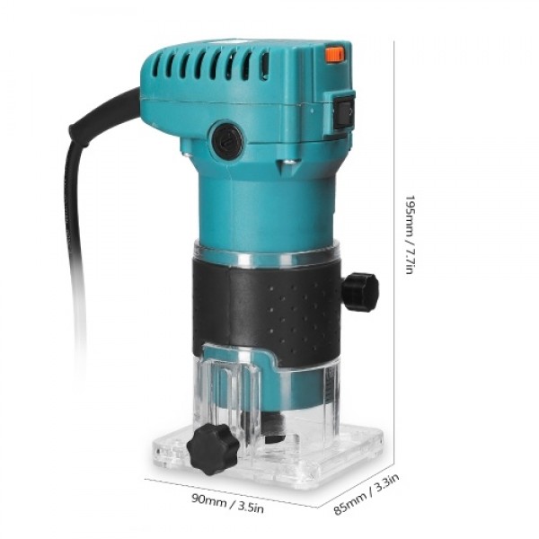 Speed Adjustable Multifunctional Woodworking Electric Trimming Machine Electromechanical Wood Milling Engraving Slotting Machine