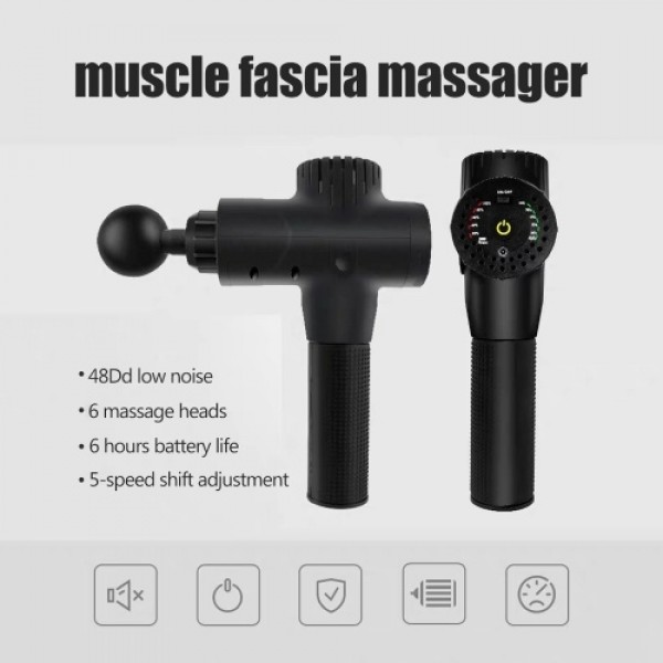 Mini Size Lightweight Compact Household Muscle Fascia Massager Cordless High Frequency Percussion Massage Device