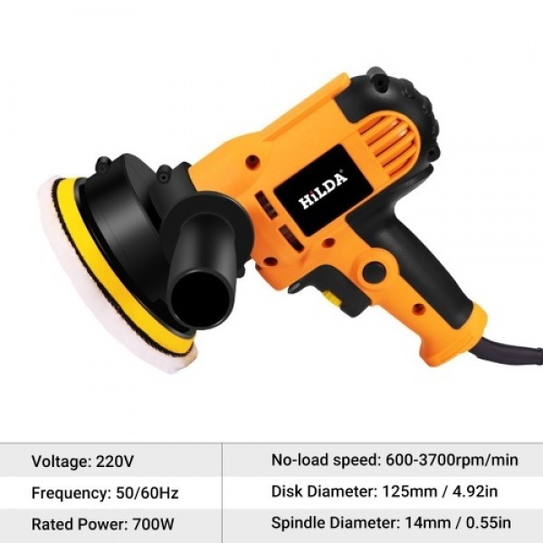220V 700W Portable Car Polisher Adjustable Speed Car Waxing Polisher