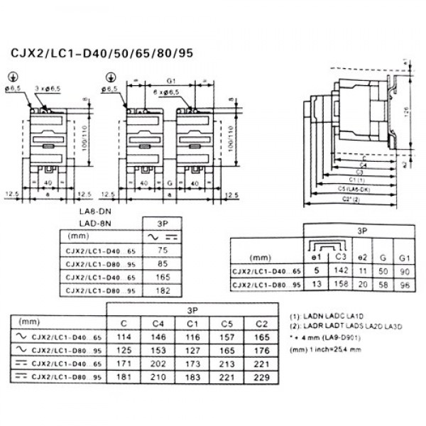 AC Connector Electric 220V 50/60Hz Poles Coil AC Modular Contactor LC1-D High Sensitivity Strong Conductivity