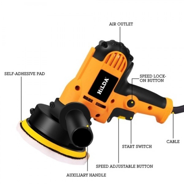 220V 700W Portable Car Polisher Adjustable Speed C...