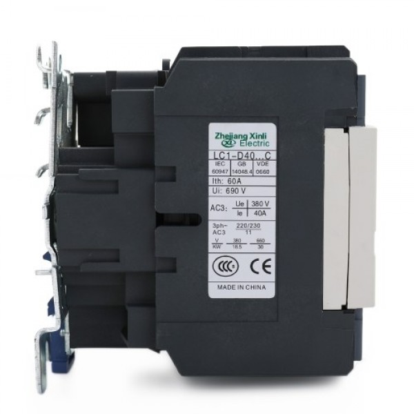 AC Connector Electric 220V 50/60Hz Poles Coil AC Modular Contactor LC1-D High Sensitivity Strong Conductivity