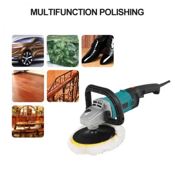 Electric Buffer Polisher 7 Inch for Polishing Sanding Waxing 3600RPM D-Type Handles for Car Polishing and Home Appliance EU