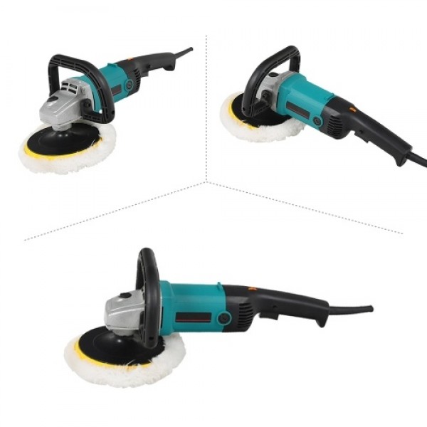Electric Buffer Polisher 7 Inch for Polishing Sanding Waxing 3600RPM D-Type Handles for Car Polishing and Home Appliance EU