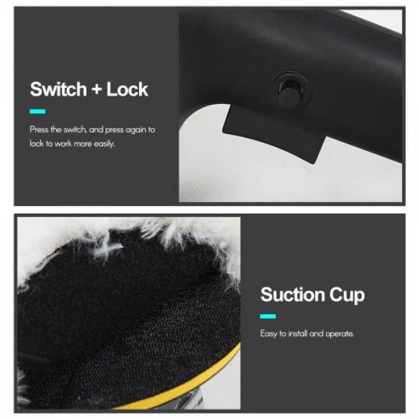Electric Buffer Polisher 7 Inch for Polishing Sanding Waxing 3600RPM D-Type Handles for Car Polishing and Home Appliance EU