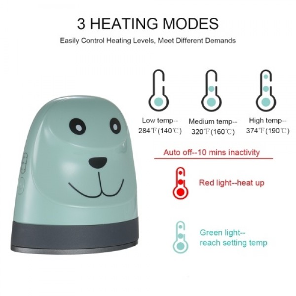Mini Easy Heat Press Portable Cute Puppy Heat Press Machine for T-shirt Shoes Bags Hats Iron Pressing Machine for Heating Transf