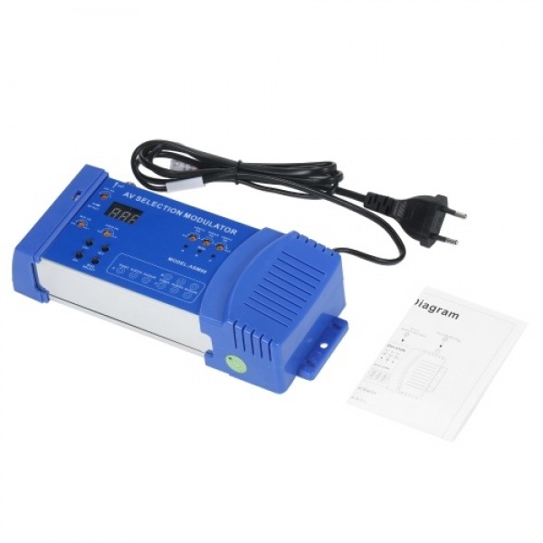AMS90 Modulator AV Optional Modulator VHF UHF PAL/NTSC Standard RCA Converter Portable 100-240V Domestic Modulator RF Converter 