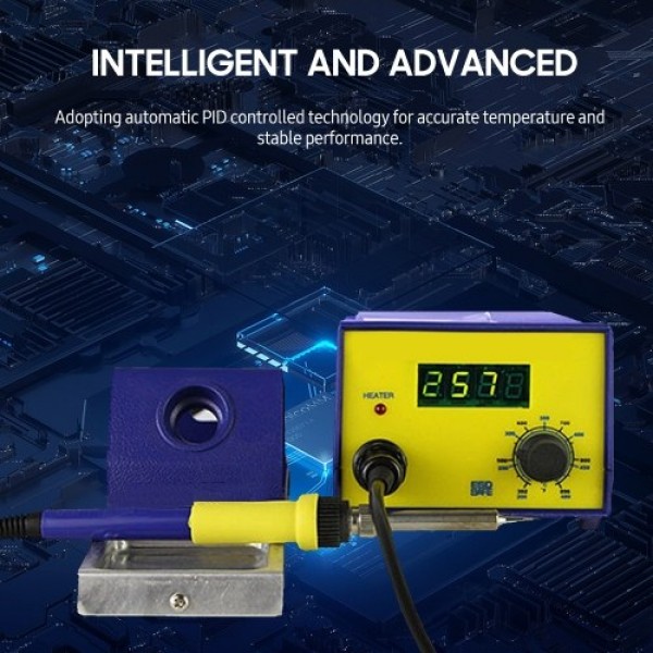 50W LED Digital Soldering Station Kit Mini Electric Soldering Iron Quick Heating 200℃-480℃ (392℉-896℉) for Phone Electronics Rep