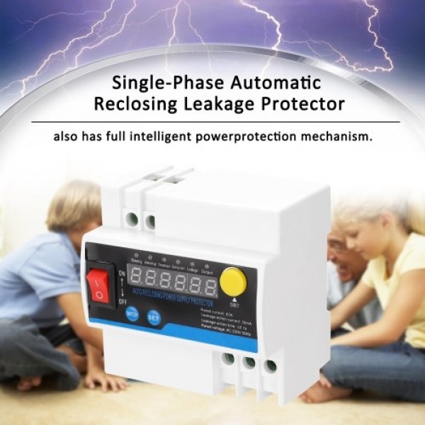 Household 16A Single-Phase Automatic Reclosing Leakage Protector Electric Source Protecting Device