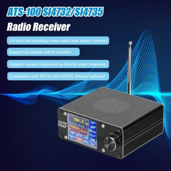 ATS-100 SI4732/SI4735 Full-wave Band Radio Receiver FM LW (MW &amp; SW) SSB (LSB &amp; USB) Support Broadcast Searching with 2.4